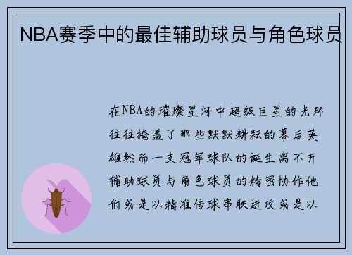 NBA赛季中的最佳辅助球员与角色球员
